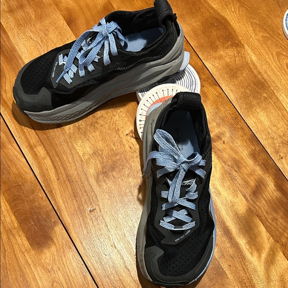 Altra Women's Black and Light Blue Athletic Running Shoes